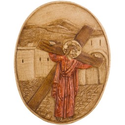 Jésus est chargé de sa croix