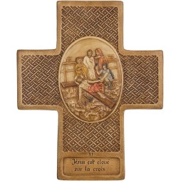 Jésus est cloué sur la croix