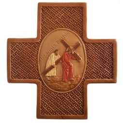 Simon de Cyrène aide Jésus à porter sa croix