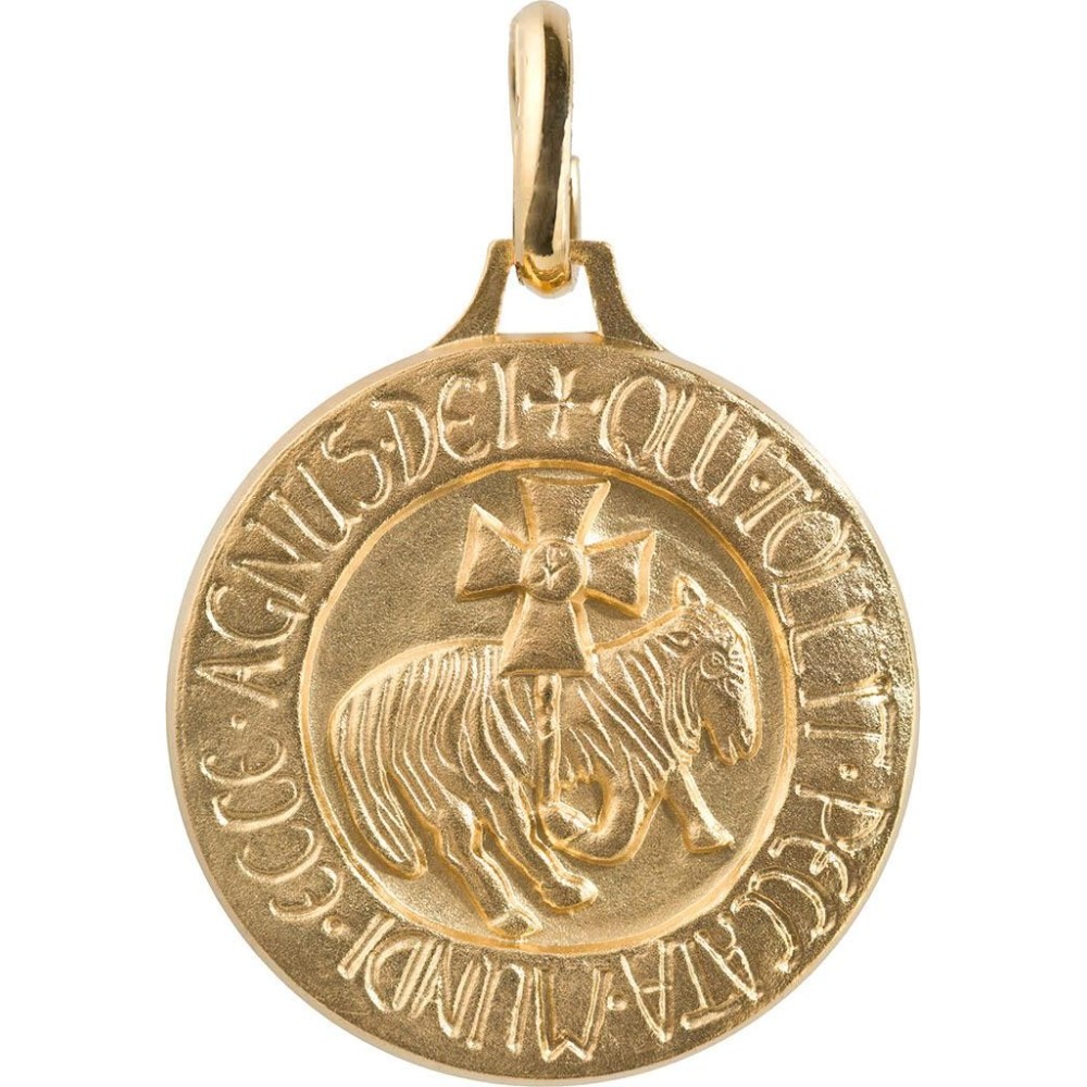 Agneau de Cluny (relief, Laiton Doré)