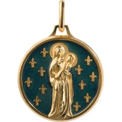 Vierge aux Lys (Plaqué Or)