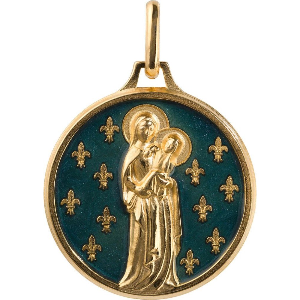 Vierge aux Lys (Plaqué Or)