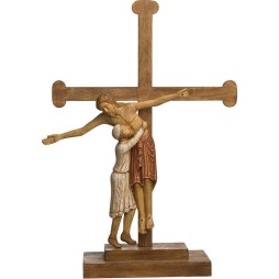 L'Amour du Cœur de Jésus (avec croix et socle)