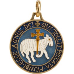 Agneau de Cluny (cloisonné, Laiton Doré)