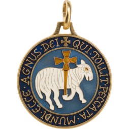 Agneau de Cluny (cloisonné, Laiton Doré)