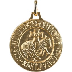 Agneau de Cluny (relief, Laiton Doré)