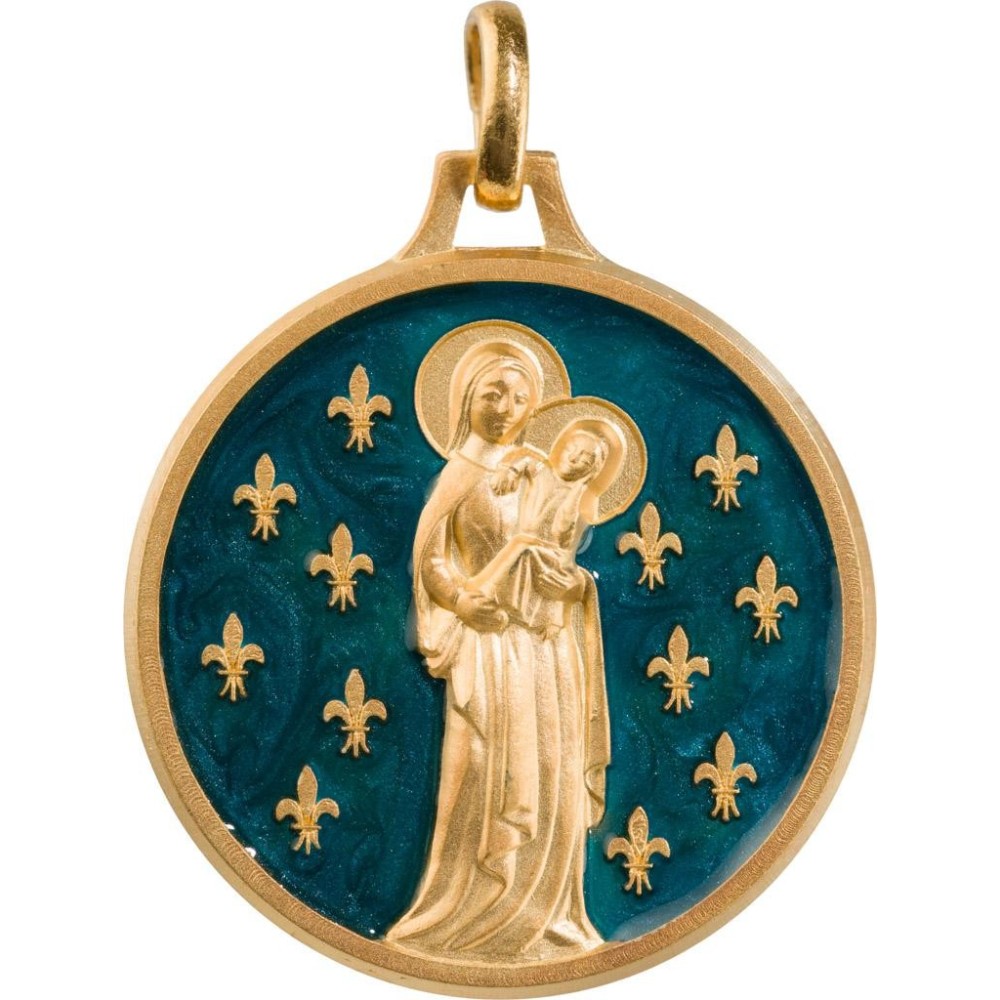 Vierge aux Lys (Laiton Doré)