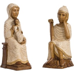 Nativité Polychrome Blanc (Jésus sans la mangeoire, Marie, Joseph)