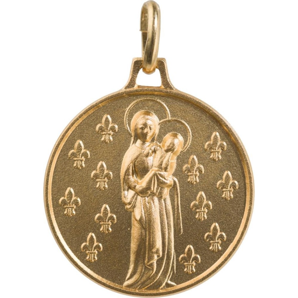 Vierge aux Lys (Laiton Doré)