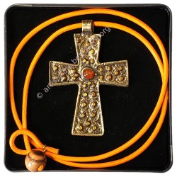 Croix copte avec cordon et écrin
