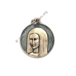 Vierge Anastasis, Vieil Argent, Emaillé Bleu clair