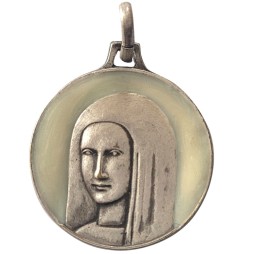 Vierge Anastasis, Vieil Argent, Emaillé blanc