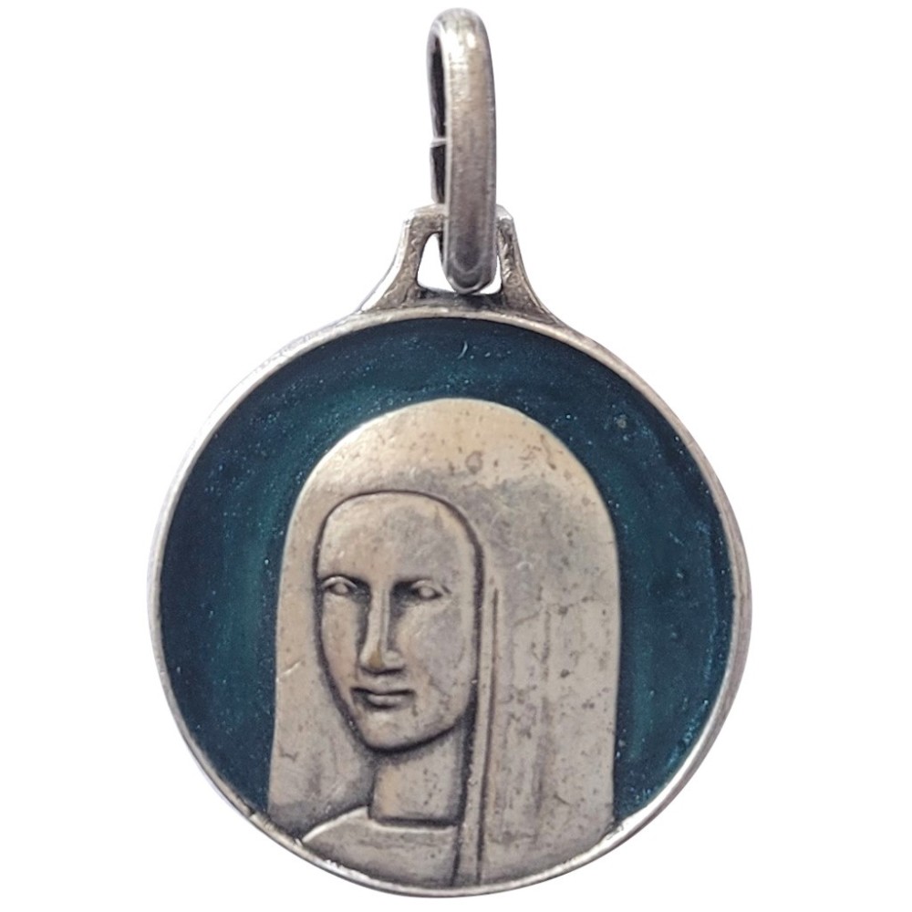Vierge Anastasis, Vieil Argent, Emaillé Bleu Vierge Anastasis, Vieil Argent, Emaillé Bleu