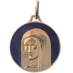Vierge Anastasis, Plaqué Or, Emaillé Bleu