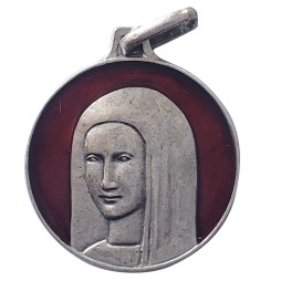Vierge Anastasis, Argent Massif, Emaillé Rouge
