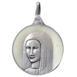 Vierge Anastasis, Argent Massif, Emaillé blanc