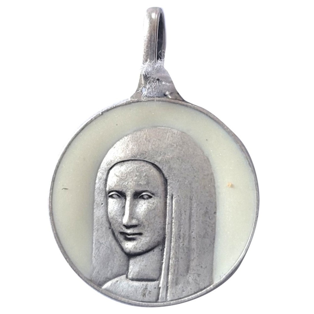 Vierge Anastasis, Argent Massif, Emaillé blanc Vierge Anastasis, Argent Massif, Emaillé blanc