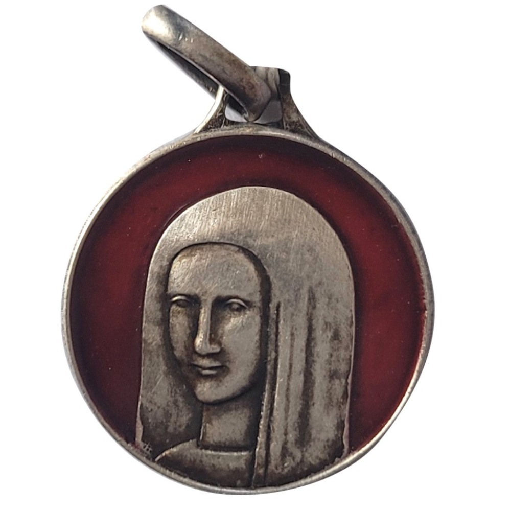 Vierge Anastasis, Argent Massif, Emaillé rouge Vierge Anastasis, Argent Massif, Emaillé rouge