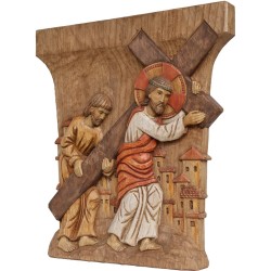 Jésus est aidé par Simon de Cyrène pour porter sa croix (petit format)