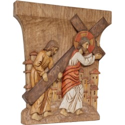 Jésus est aidé par Simon de Cyrène pour porter sa croix (petit format)