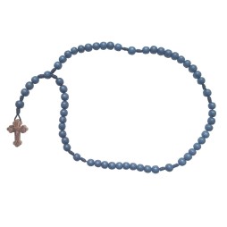 Chapelet en bois couleur bleu (8 mm)