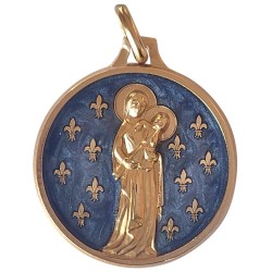 Vierge aux Lys (Plaqué Or)