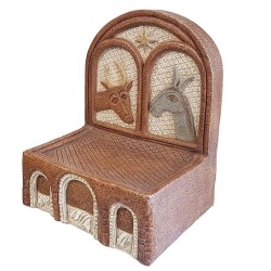 Mangeoire avec le bœuf et l'âne