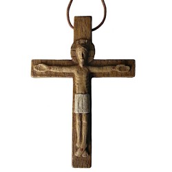 Christ en relief sur croix (avec lacet)