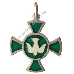 Croix avec Colombe (Vieil Argent)