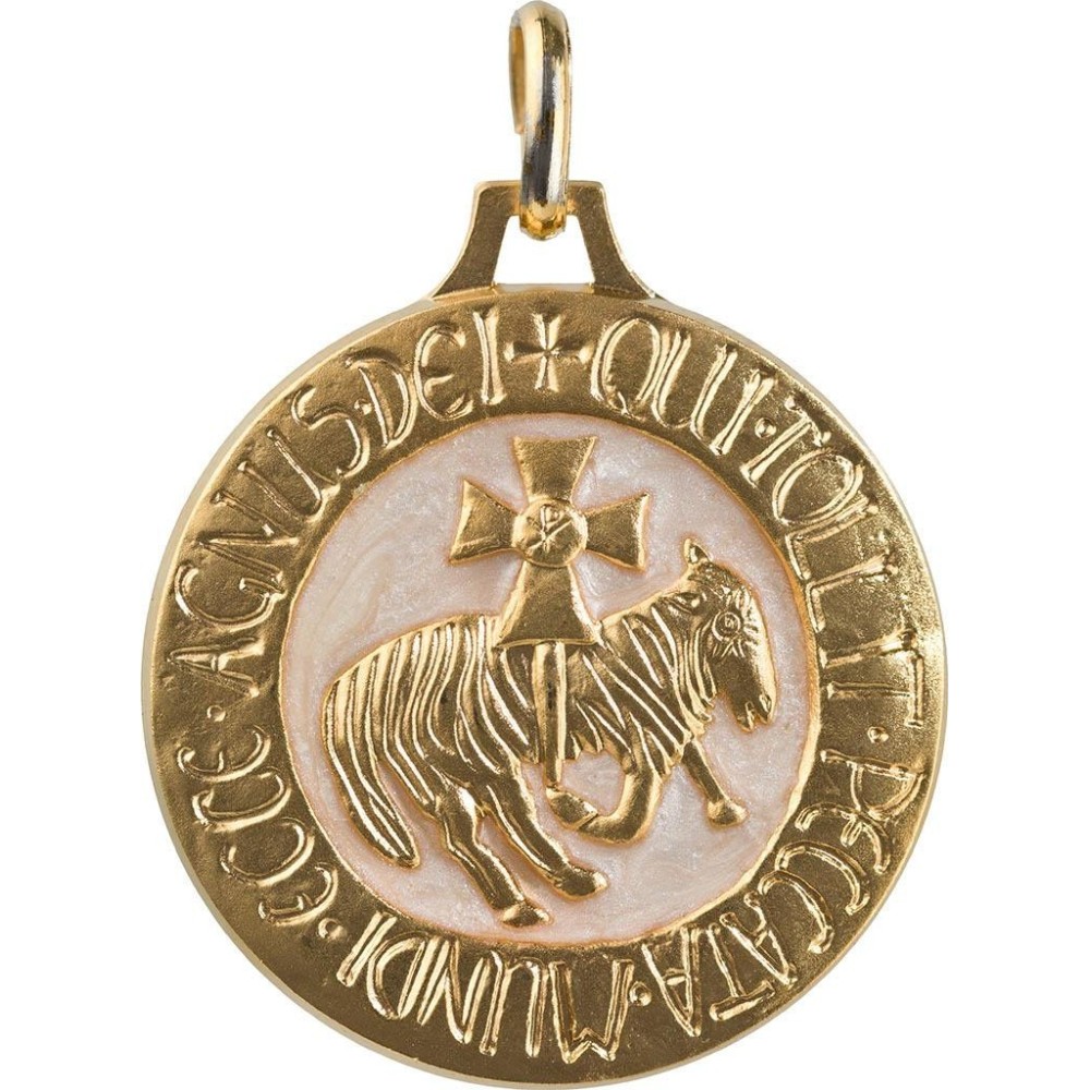 Agneau de Cluny (relief, Laiton Doré)