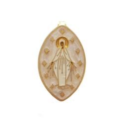 Médaille Miraculeuse (cloisonnée, Laiton Doré)