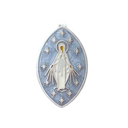 Médaille Miraculeuse (cloisonnée, Vieil Argent)