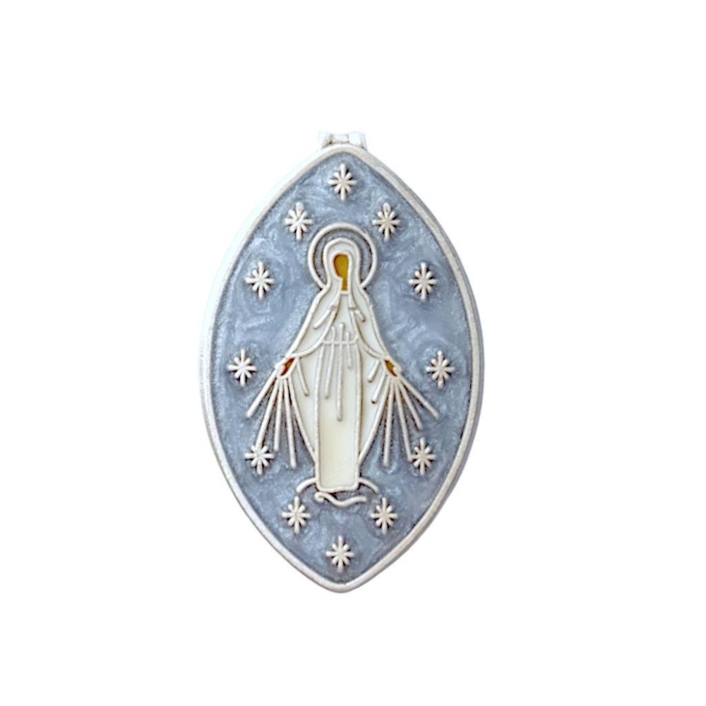 Médaille Miraculeuse (cloisonnée, Vieil Argent)