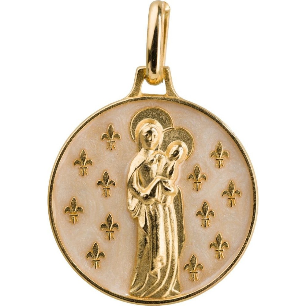 Vierge aux Lys (Plaqué Or)
