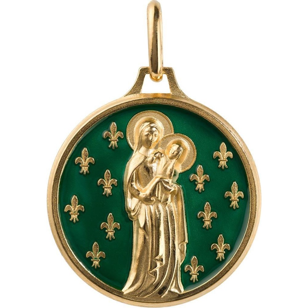 Vierge aux Lys (Plaqué Or)