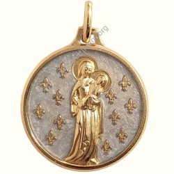 Vierge aux Lys (Plaqué Or)