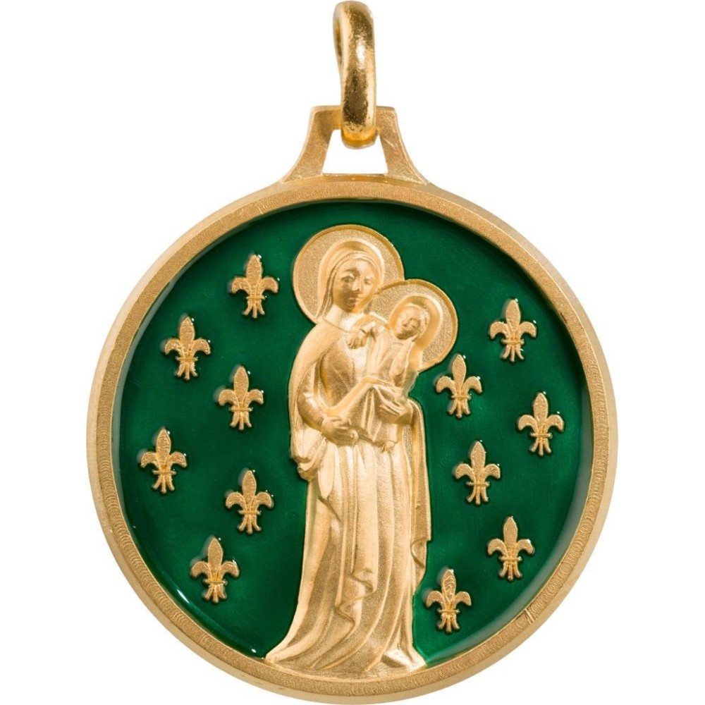 Vierge aux Lys (Laiton Doré)