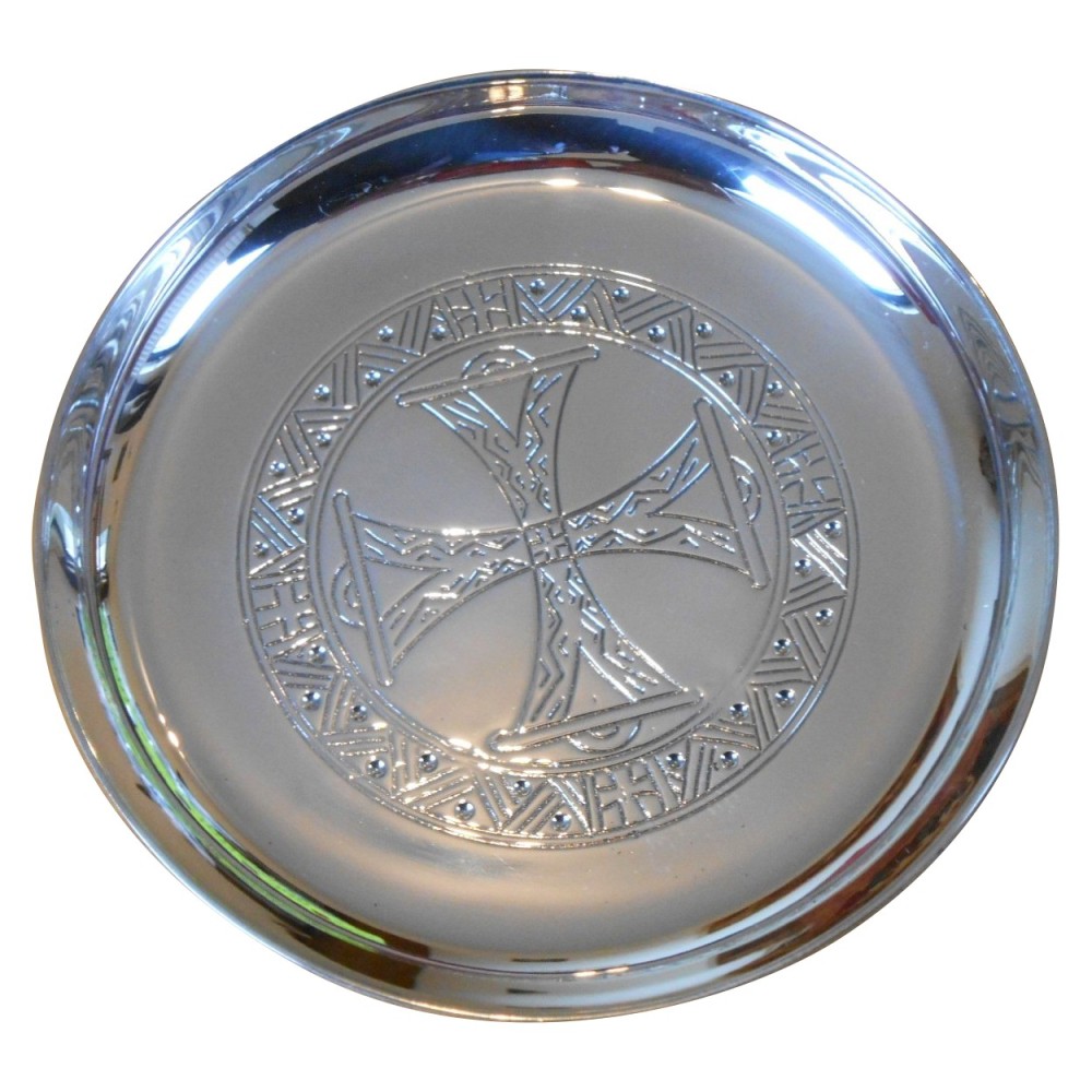 Patène romane argentée